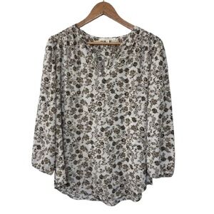 Fun2Fun Floral Print Blouse Size M